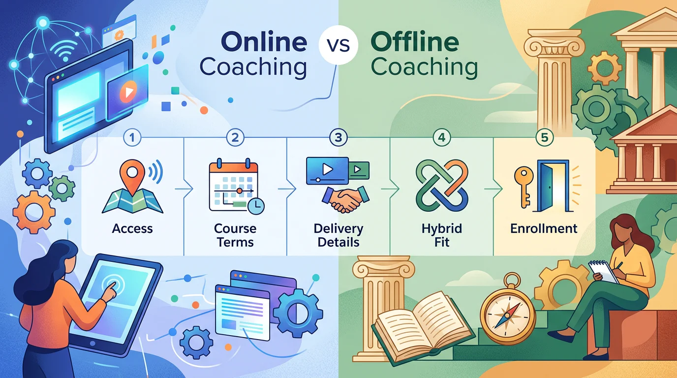Choose by Your Constraint for Online vs Offline Coaching