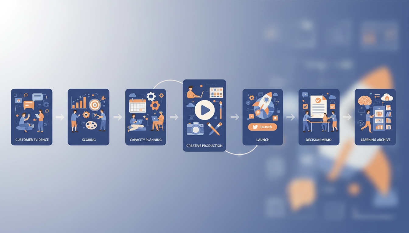 Weekly creative test planning workflow