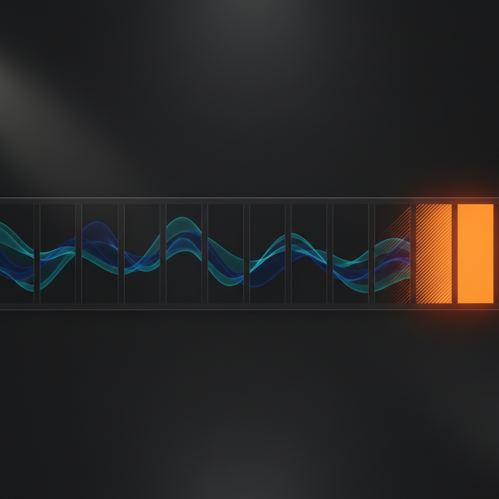 A stylized timeline calendar showing a hybrid study schedule with overlapping phases of continuous review and a final crash course.