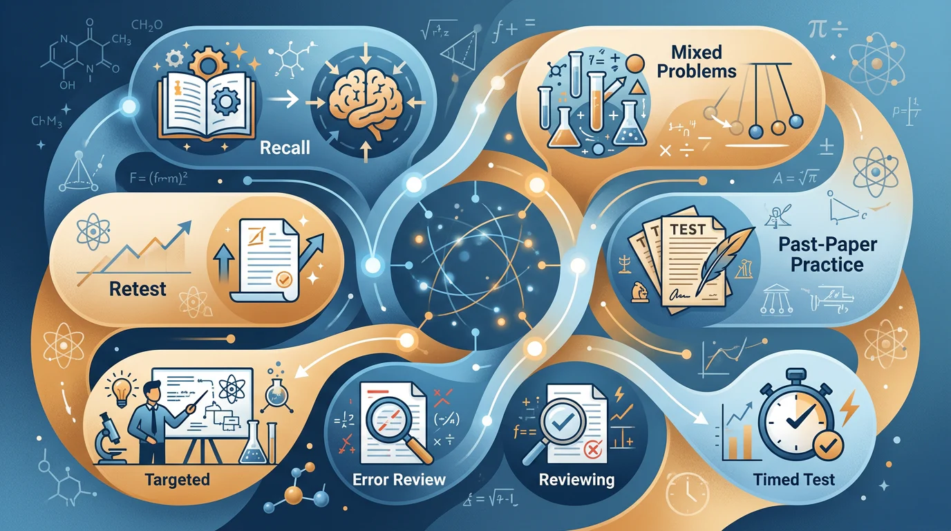 Seven-stage JEE revision cycle