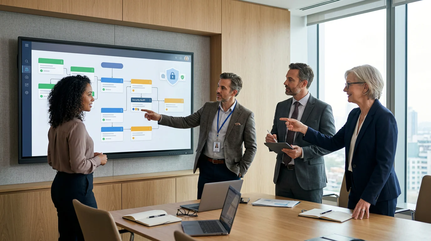Enterprise AEO governance review meeting