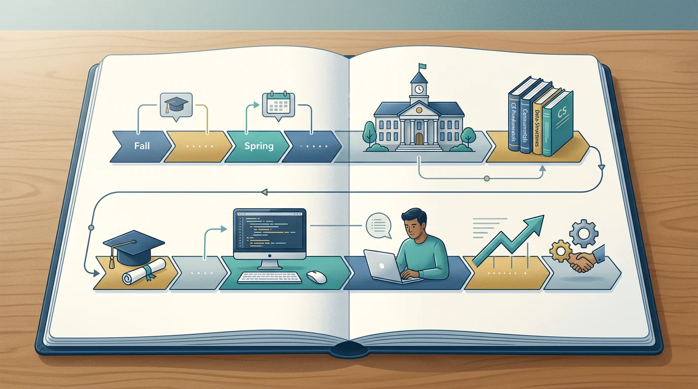 Parallel BCom and post-graduation CS timelines