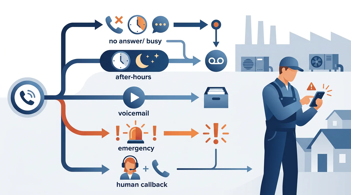 HVAC missed-call decision tree
