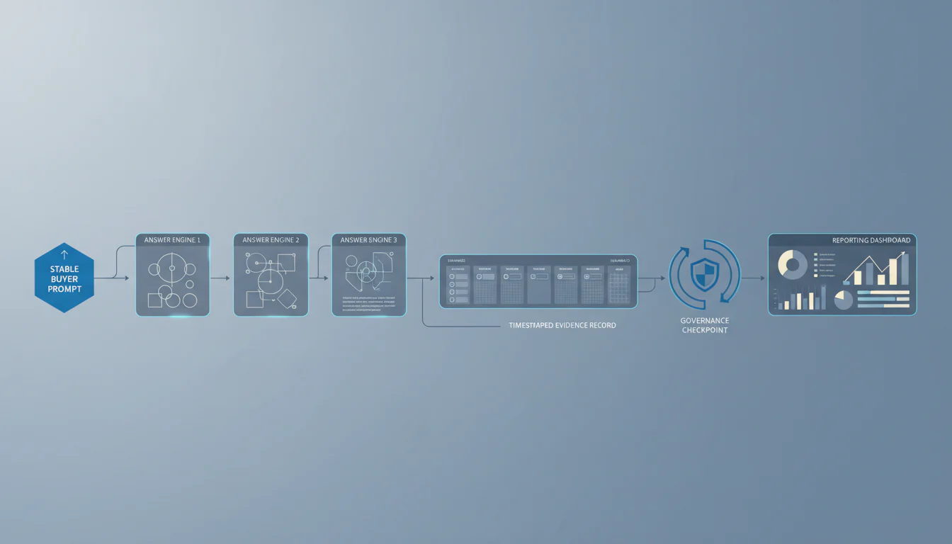 Controlled AI answer monitoring workflow