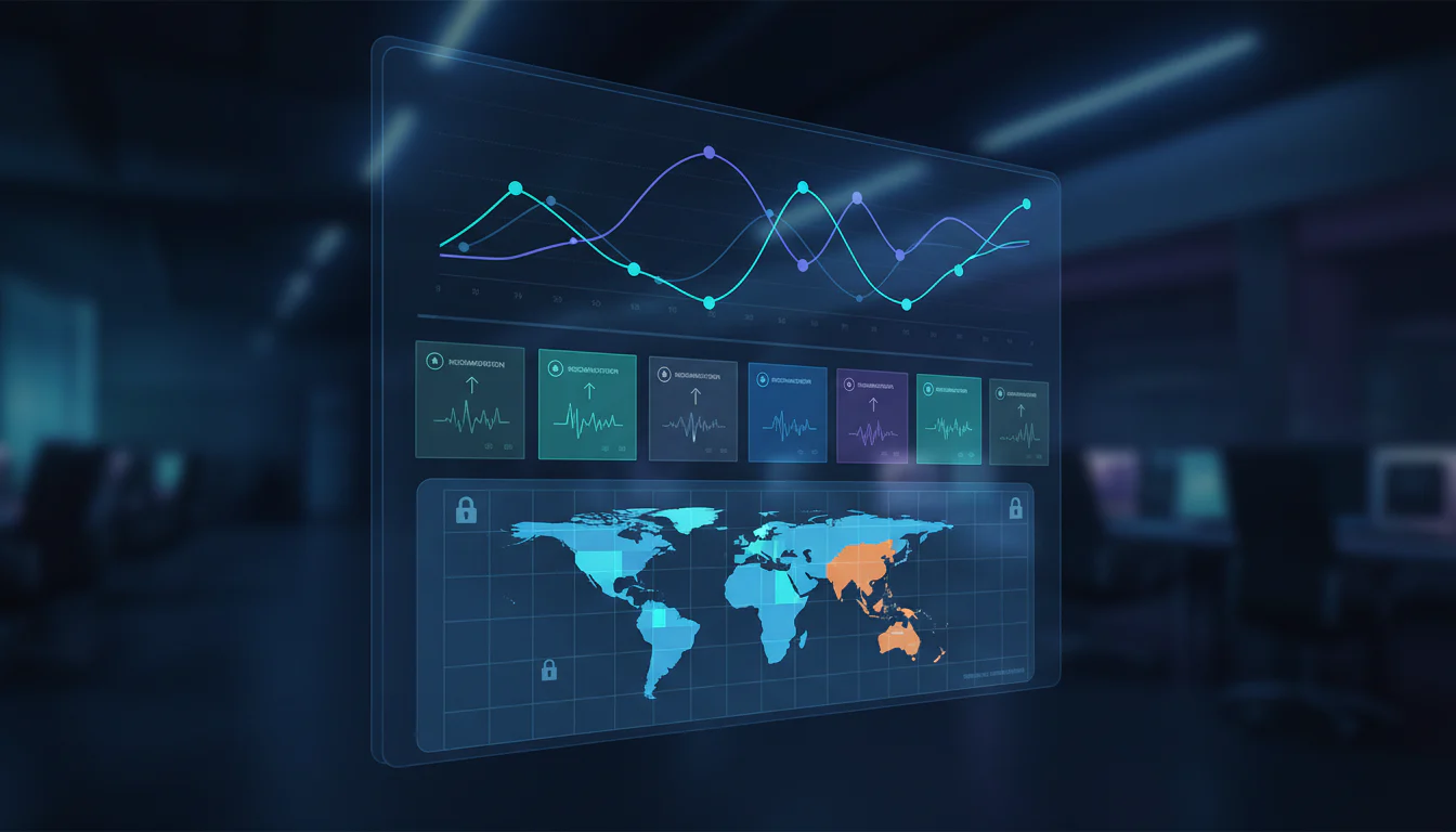 Enterprise AI visibility metrics dashboard concept