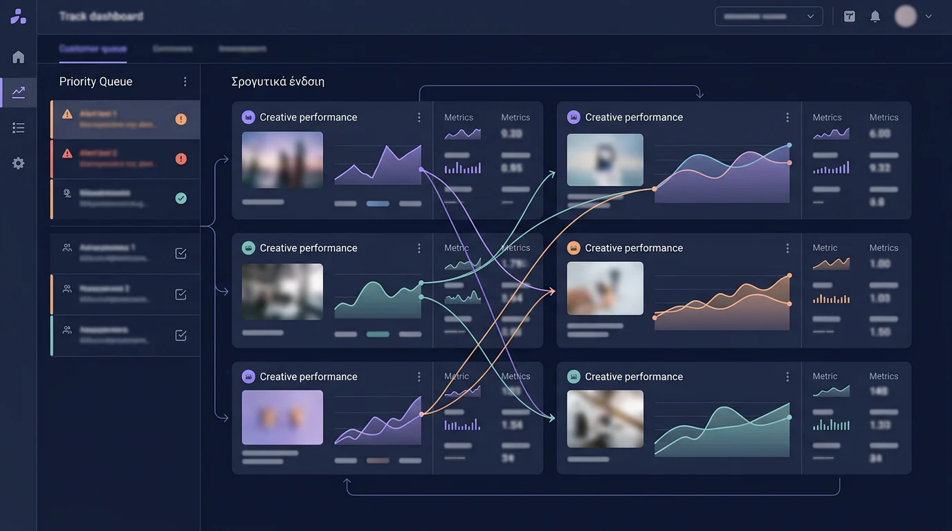 Asset-level paid social monitoring dashboard