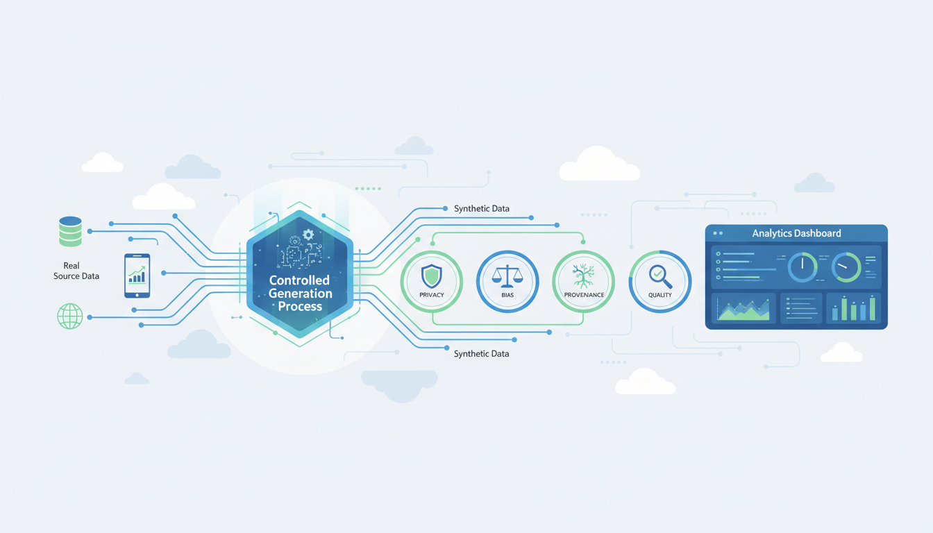 Synthetic-data risk and validation flow