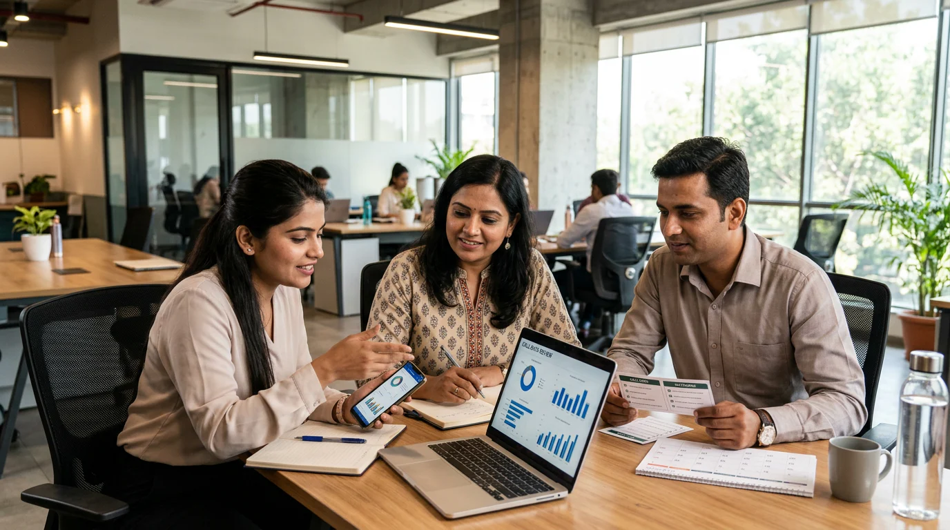 Real estate team conducting AI call acceptance tests