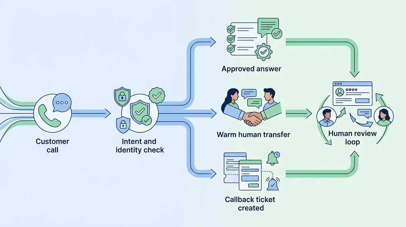 Escalation flow for an ecommerce support call