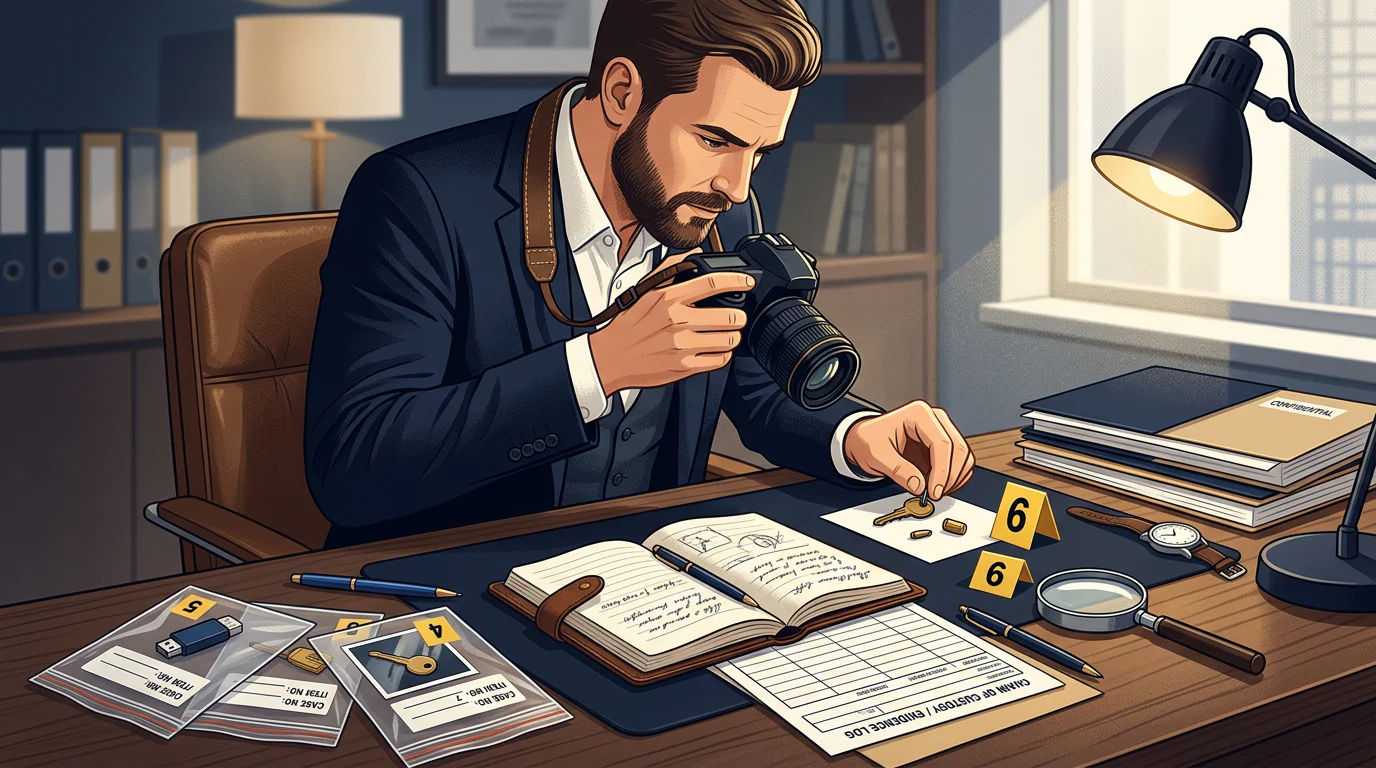 Investigator evidence documentation workflow