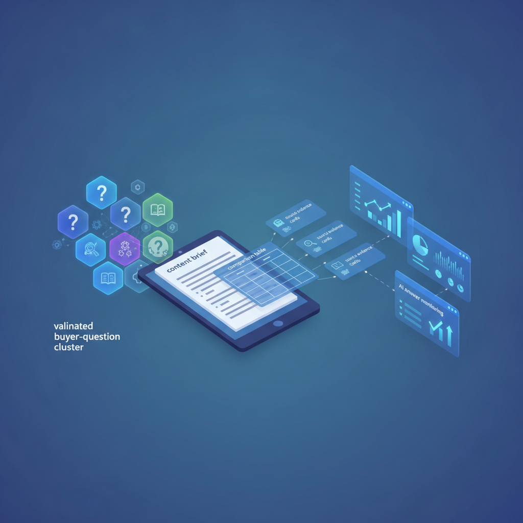 Content brief and monitoring dashboard workflow