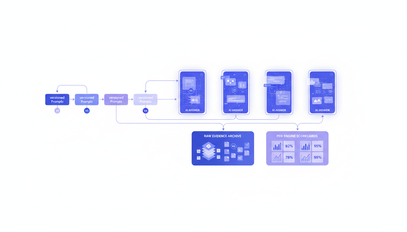 Controlled AI answer measurement workflow