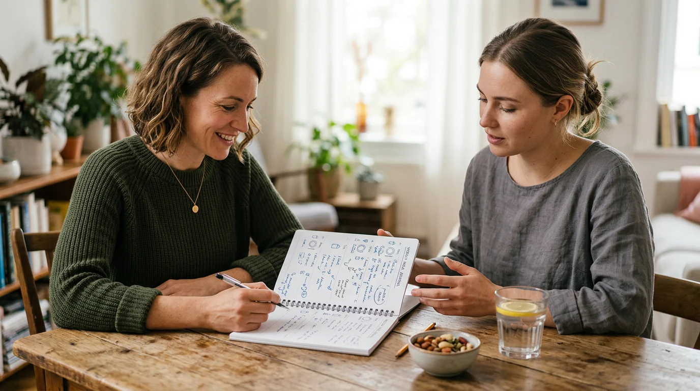 Simple meal-context coaching conversation