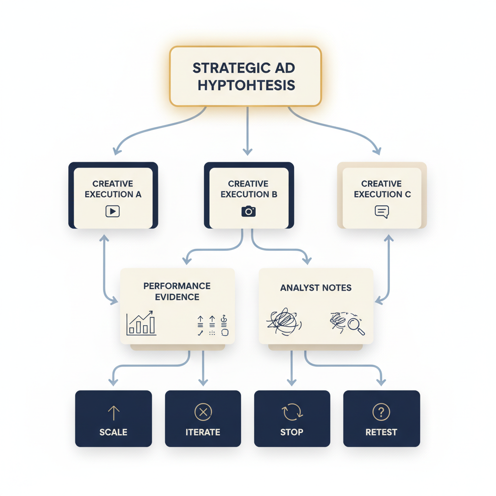 Creative testing memory data model