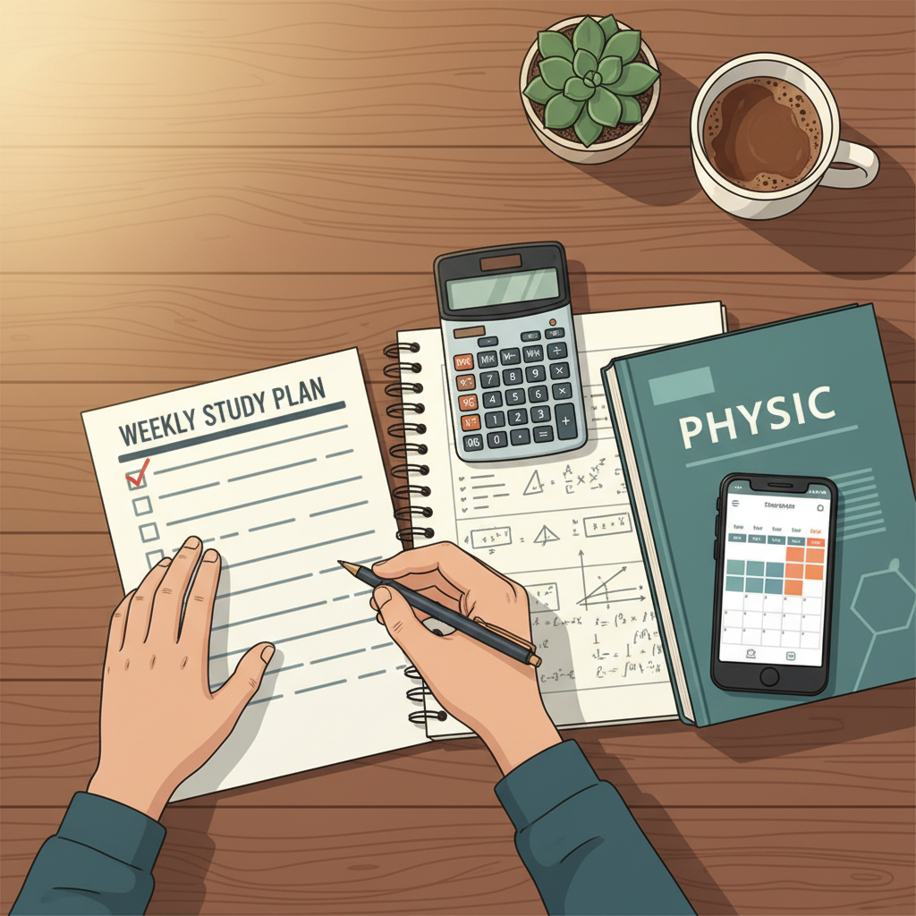 Student using a pre-enrolment coaching checklist at a study desk
