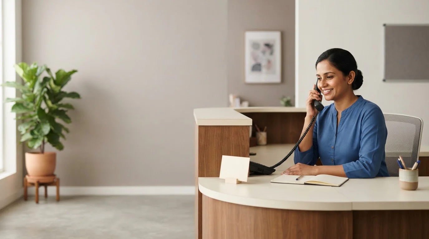 Receptionist Phone Script: 4 Lines and a 10-Call Check