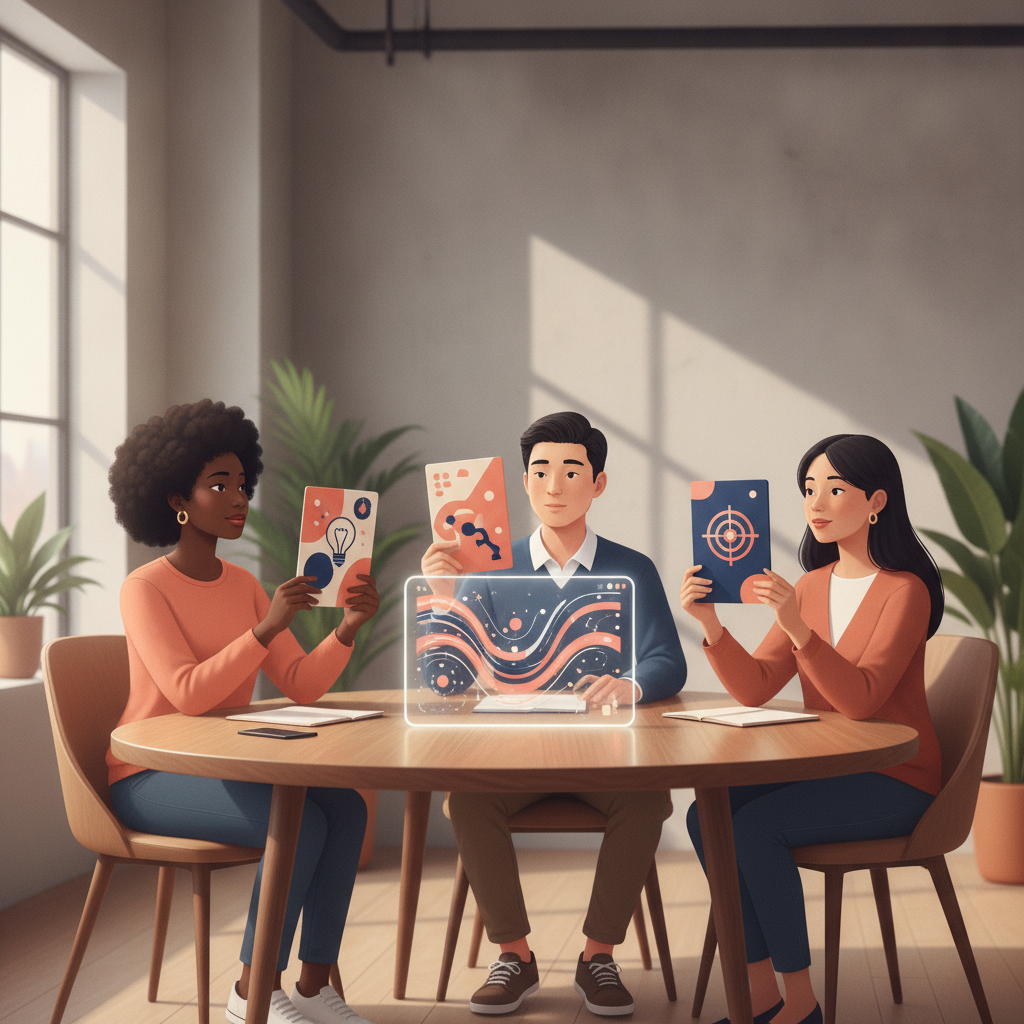 Creative testing team reviewing normalized ad performance data
