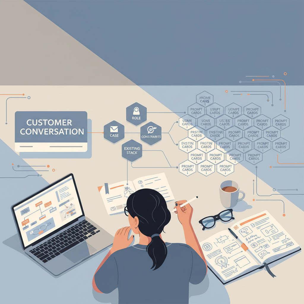 Analyst transforming a buyer quote into structured conversational prompts