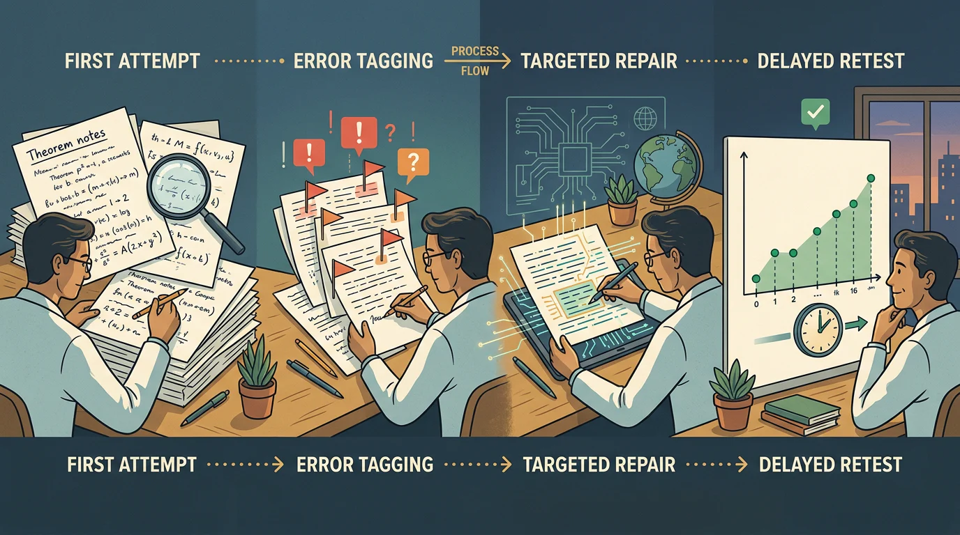 Four-step algebra repair workflow