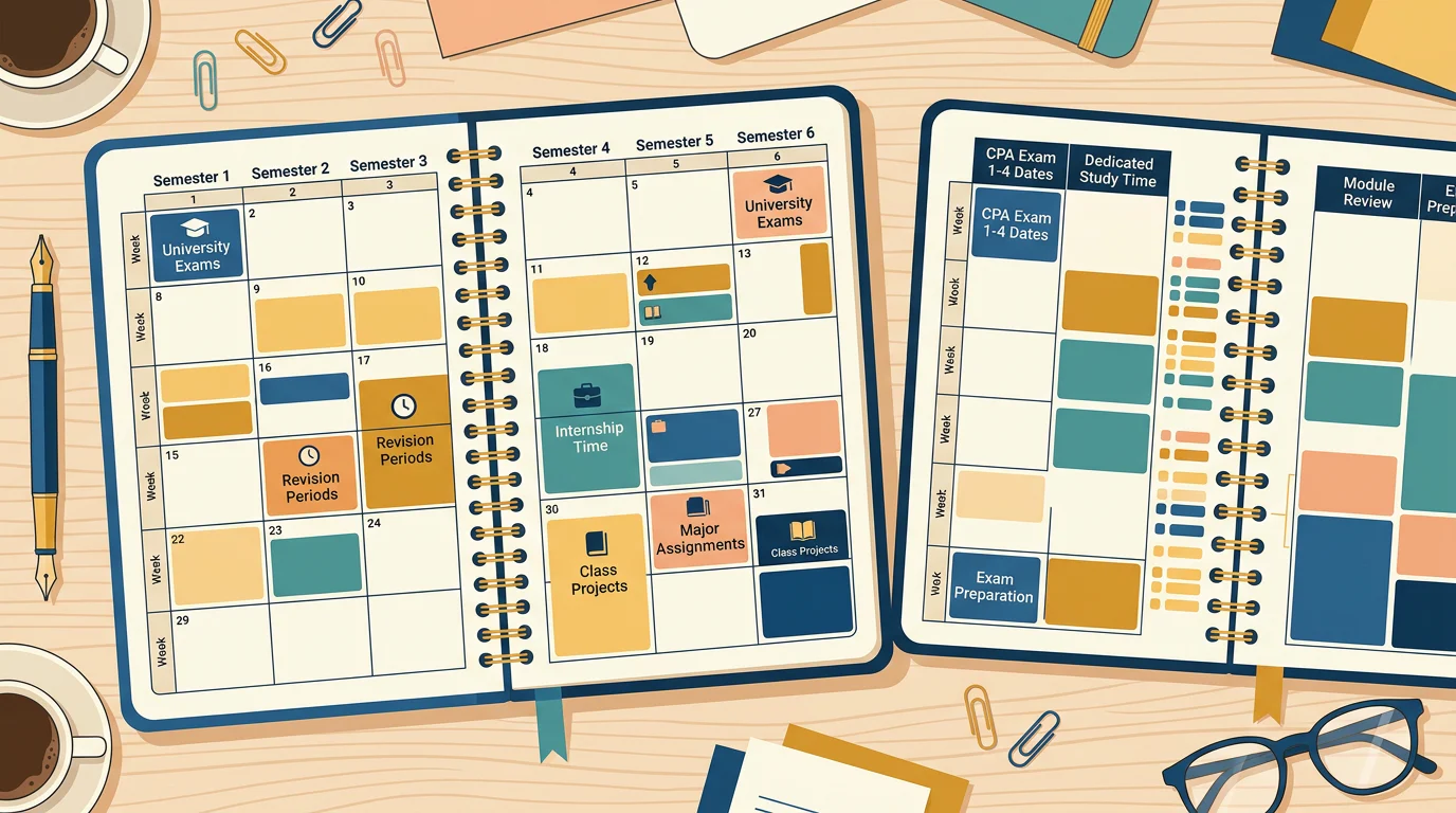 Semester and ACCA exam planning calendar