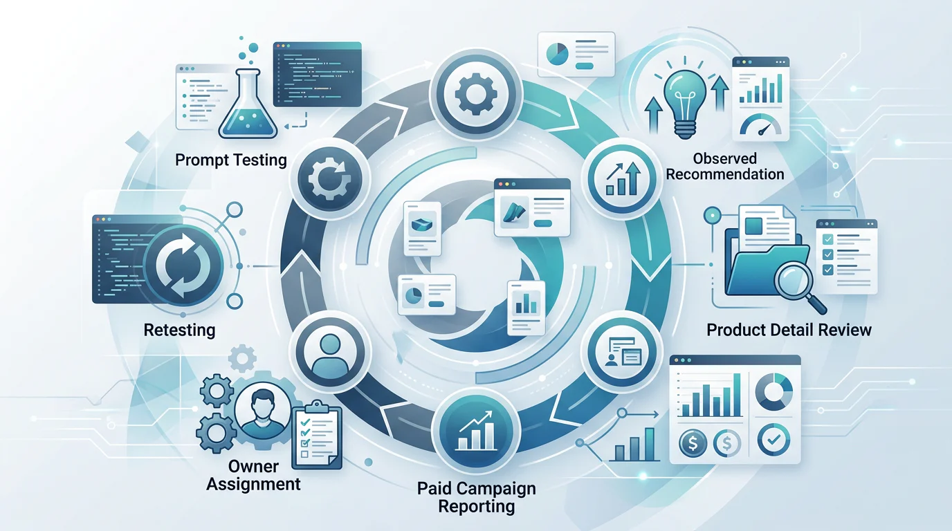Measurement workflow for AI shopping visibility