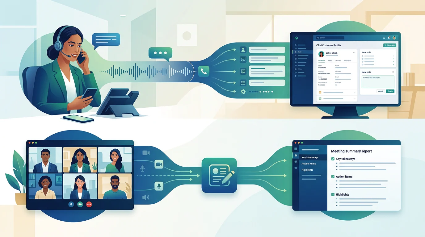 Comparison of phone call and video meeting capture paths