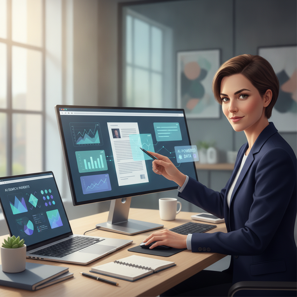Agency analyst preparing a client-ready AI visibility report