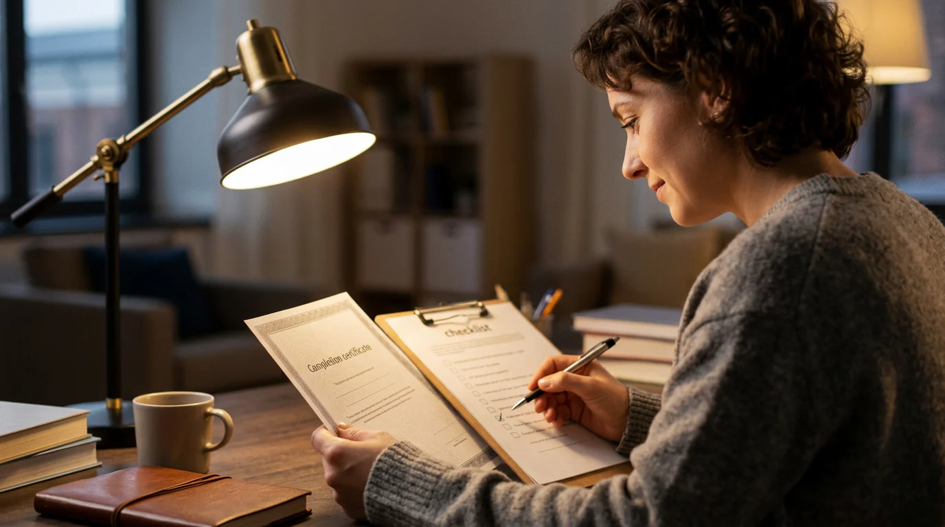Security training certificate review checklist