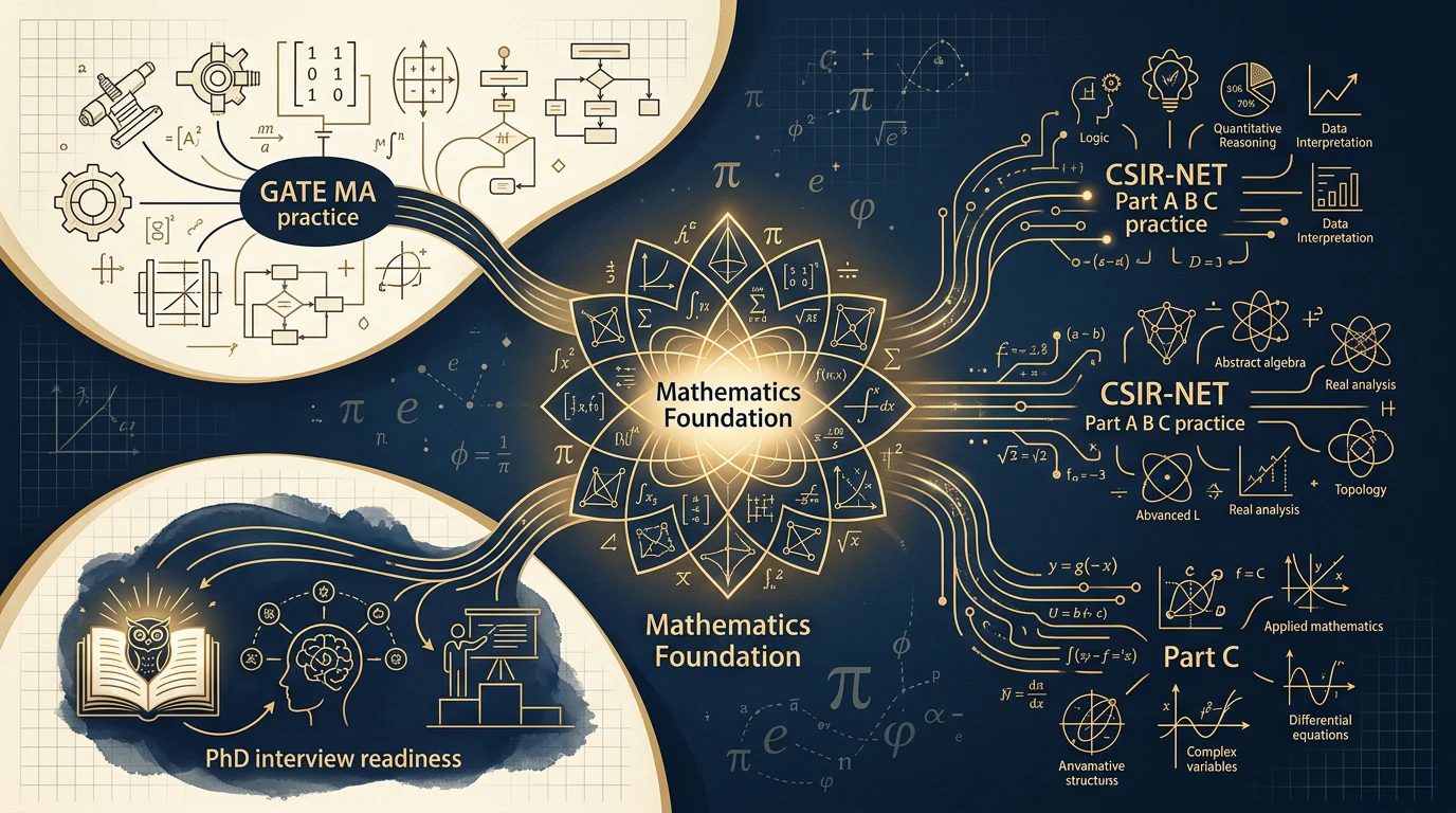 Branched mathematics preparation map