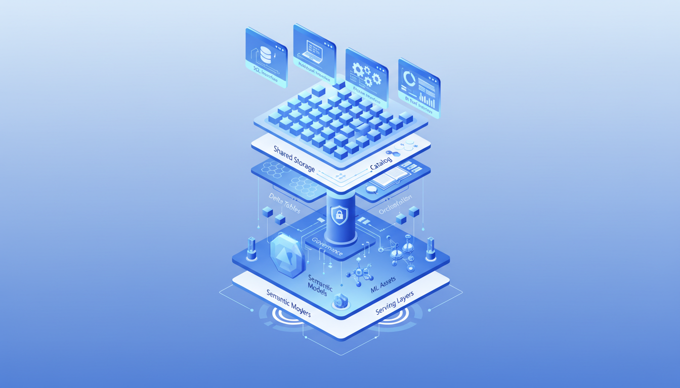 Shared layers beneath role-specific analytics tools
