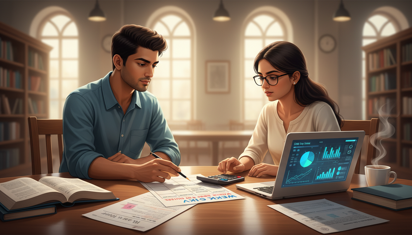 Student choosing a CMA study format