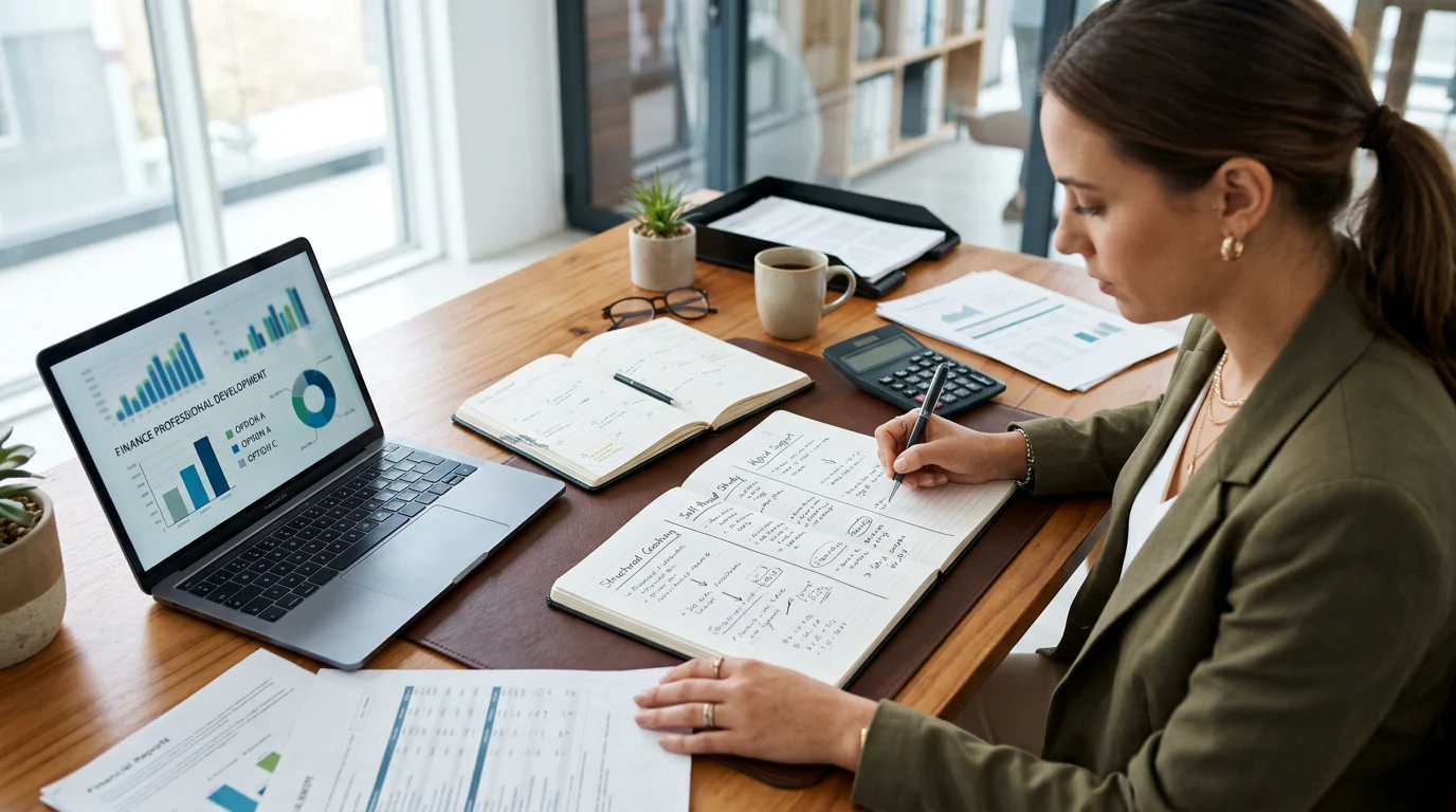Professional comparing CMA study routes