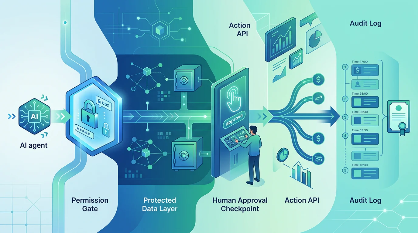 Governance checkpoints for an agentic financial AI system