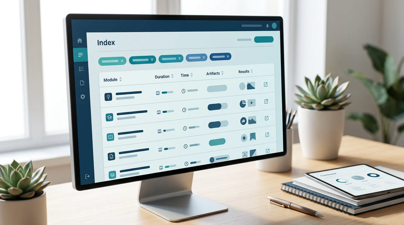 Sortable lab index showing workload and scenario filters