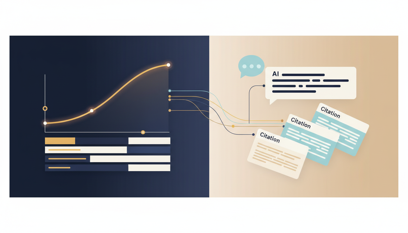 Separate metrics for video attention and AI answer visibility