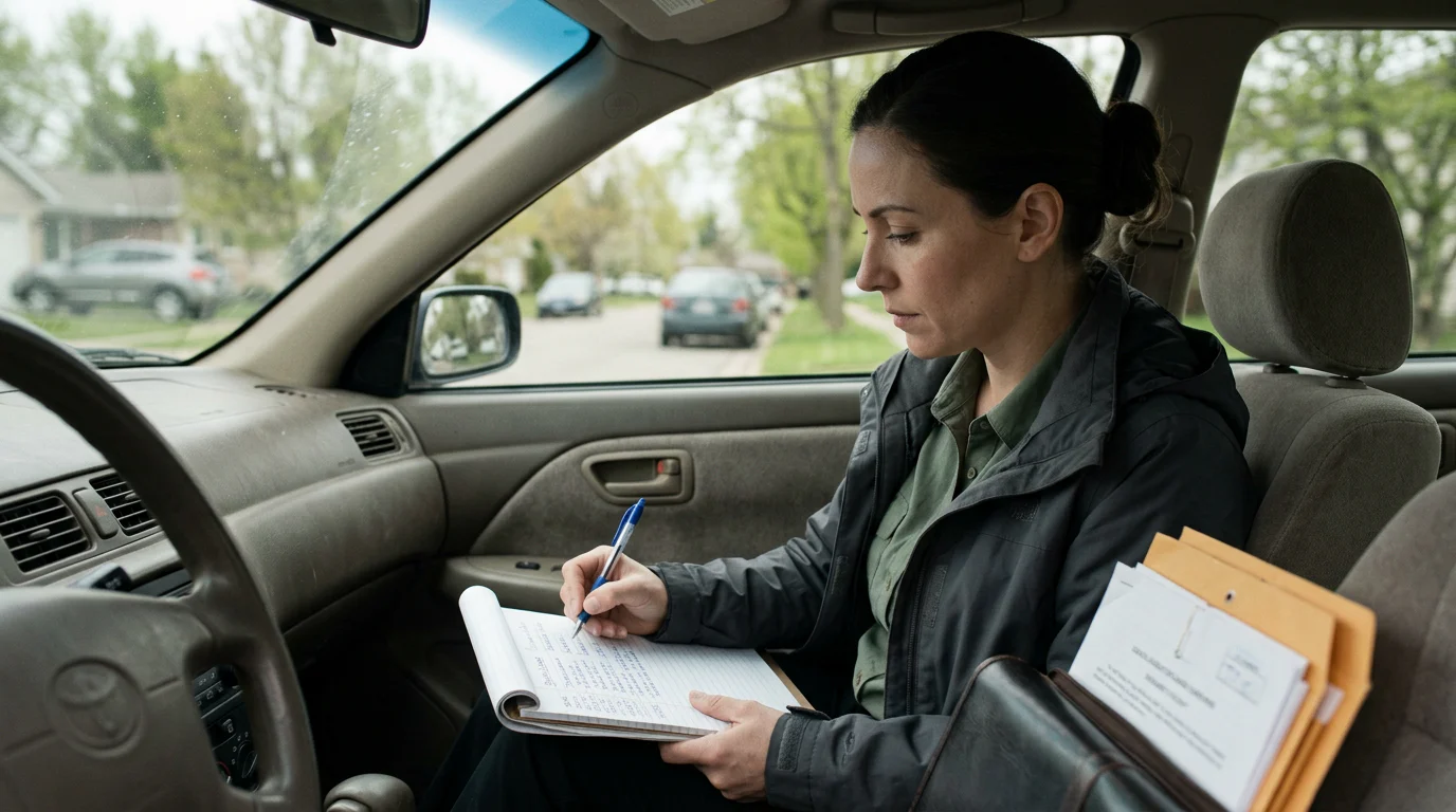 Process server documenting a service attempt