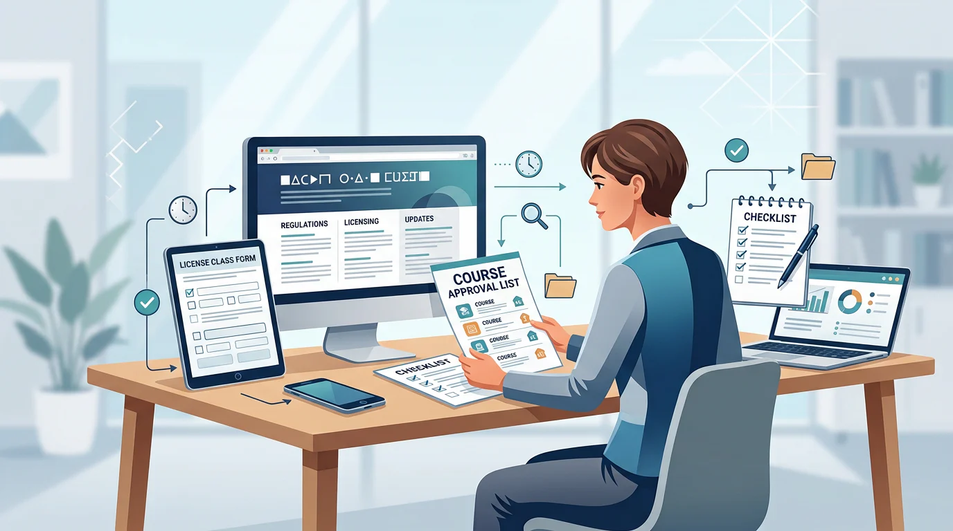 State licensing verification workflow