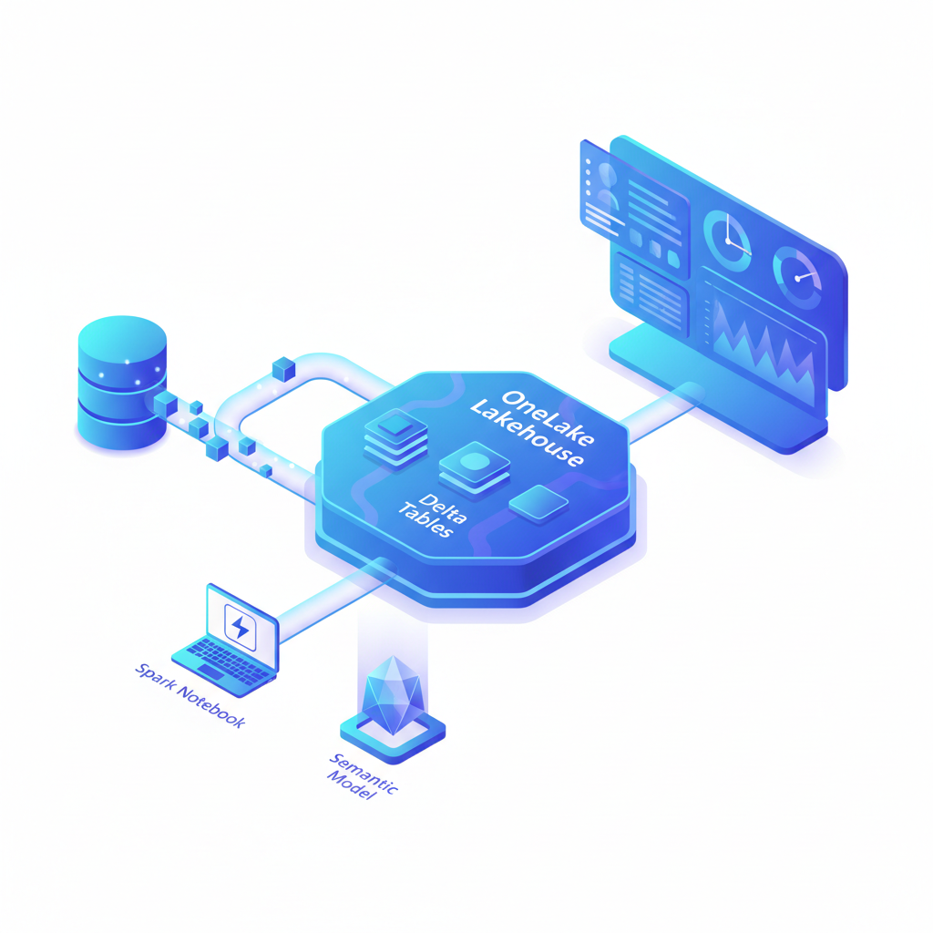 End-to-end Microsoft Fabric lakehouse architecture