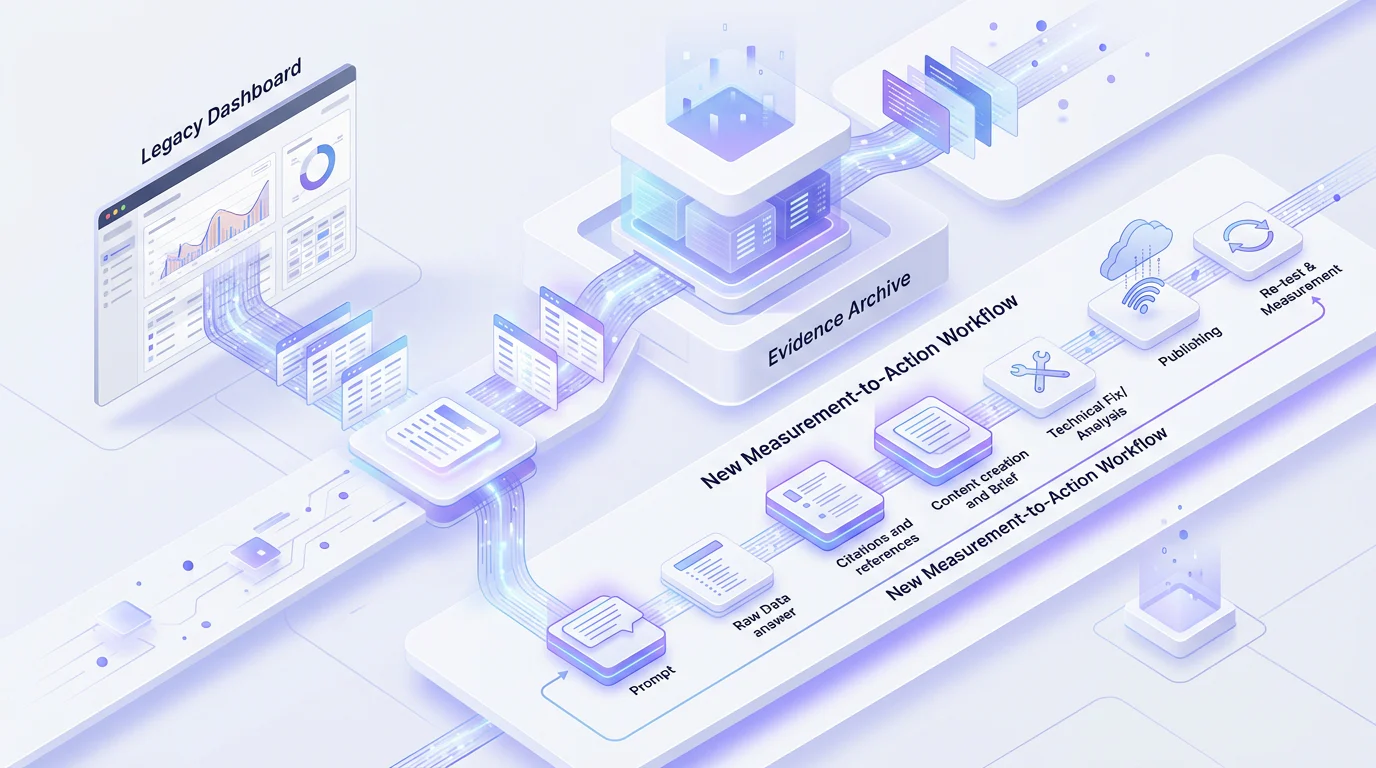 AI visibility migration and action workflow