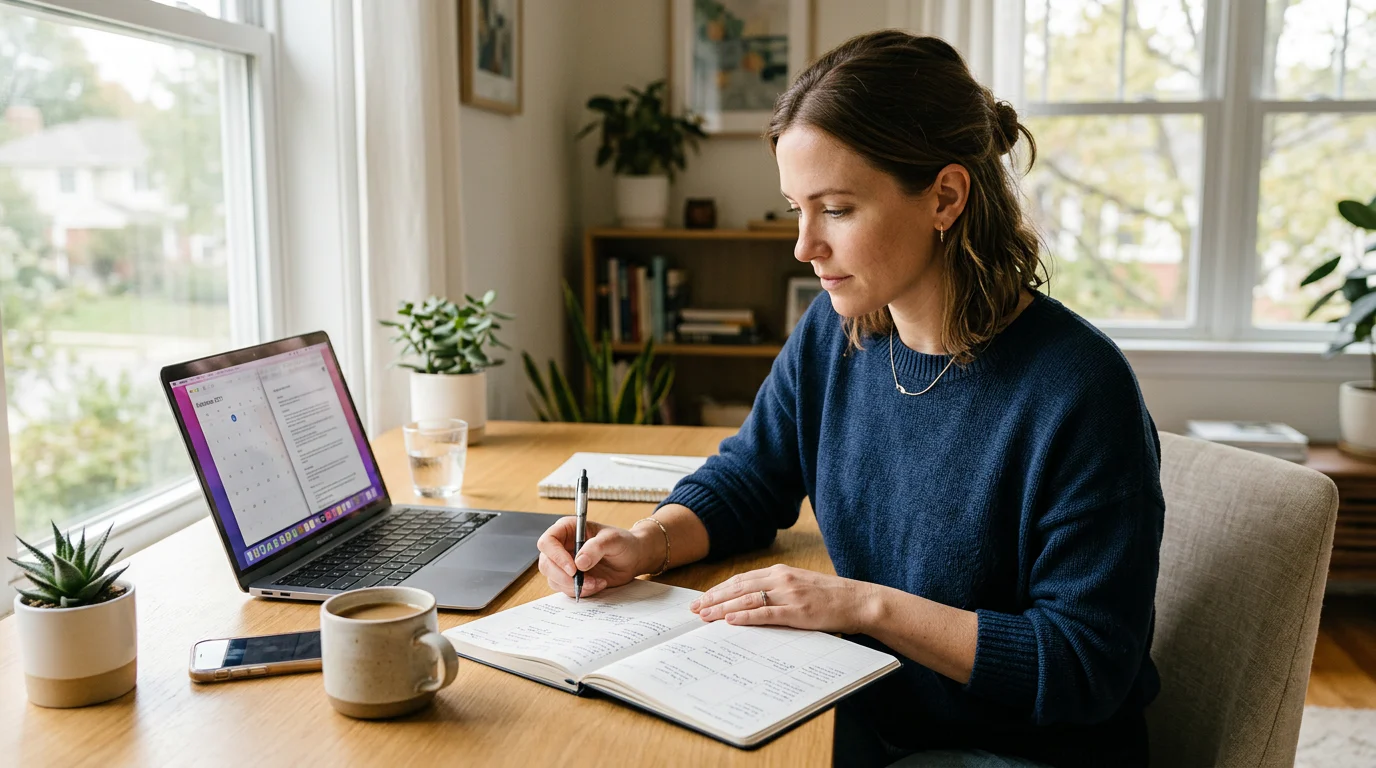 Busy professional weekly visibility planning
