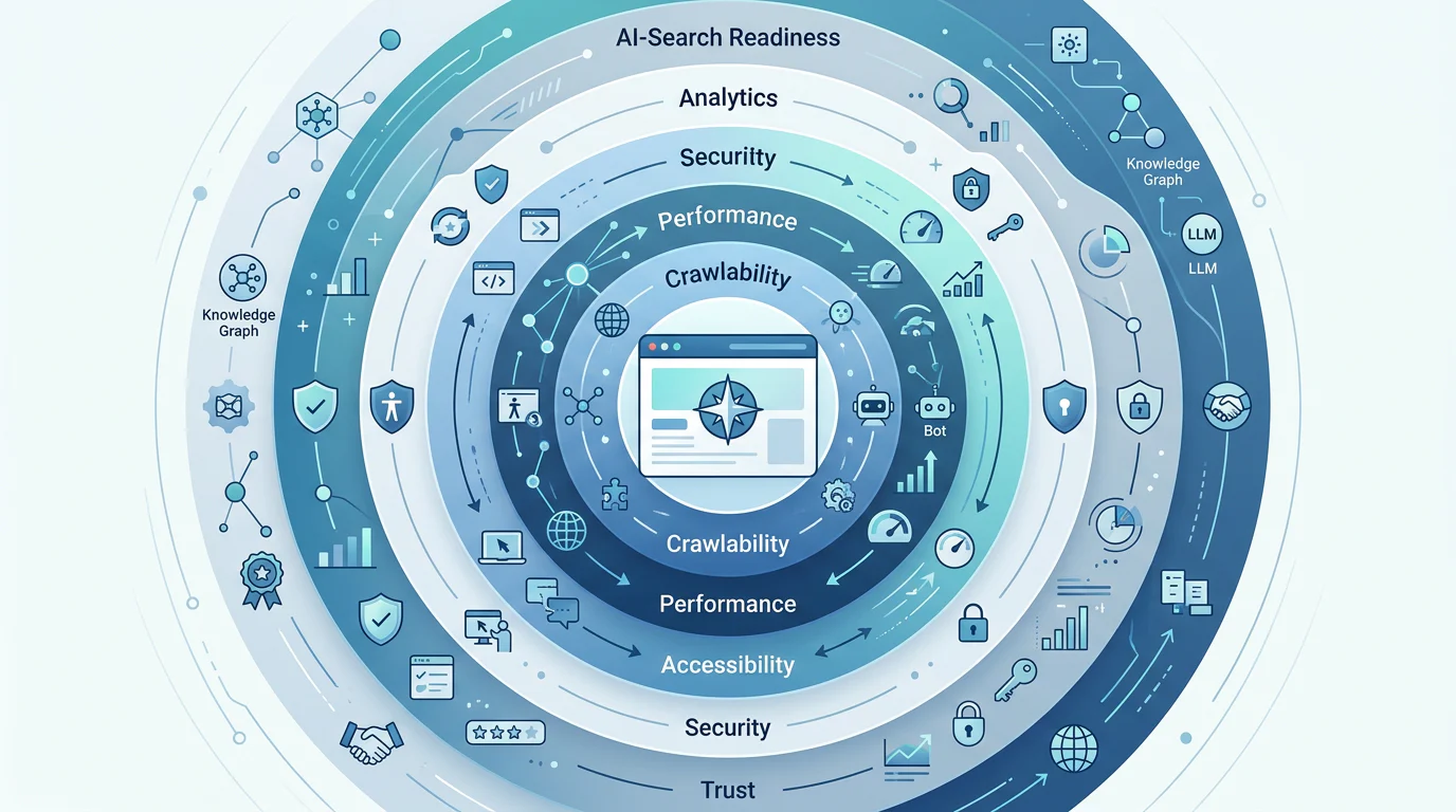 Audit scope from technical signals to visitor trust
