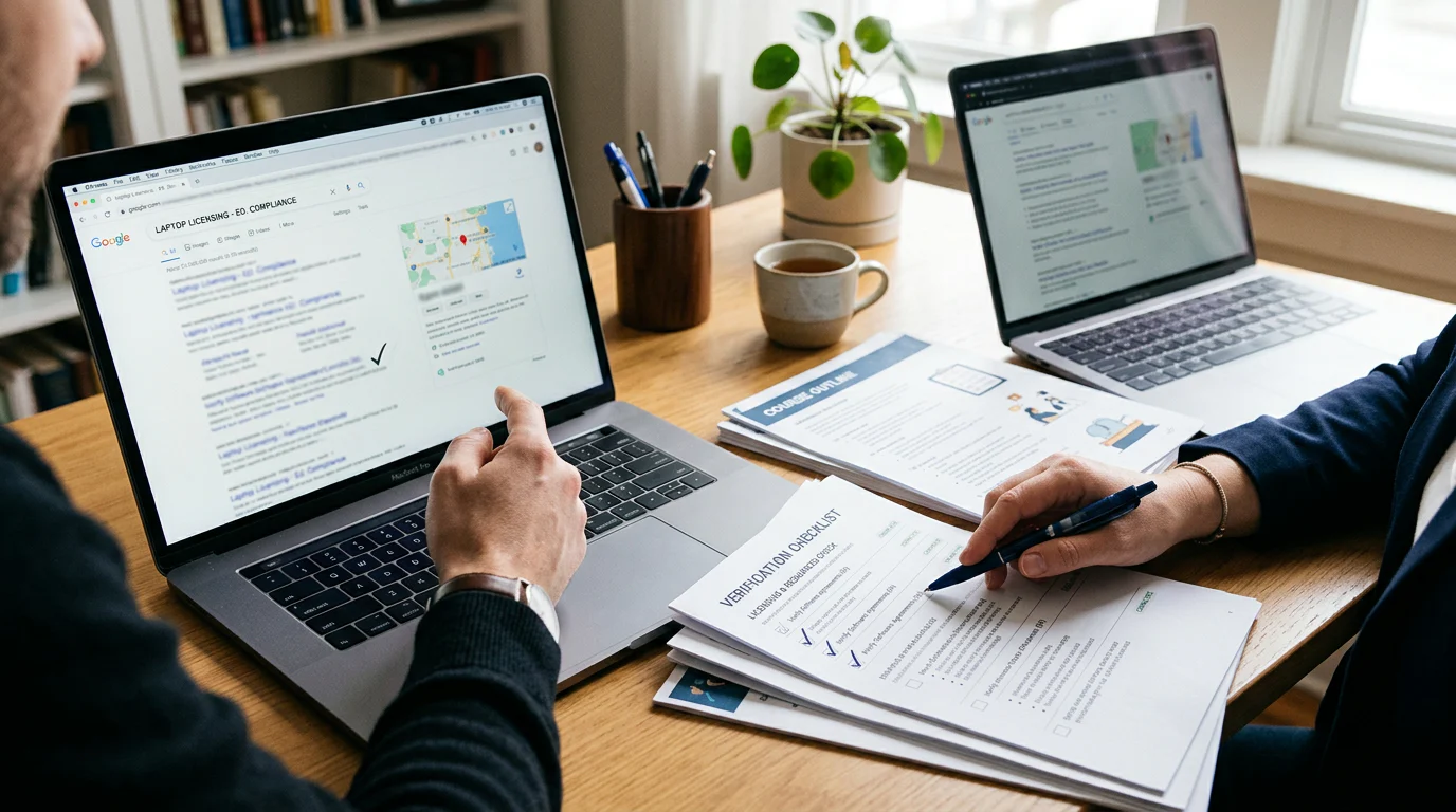 Investigator matching a training provider record to course documents