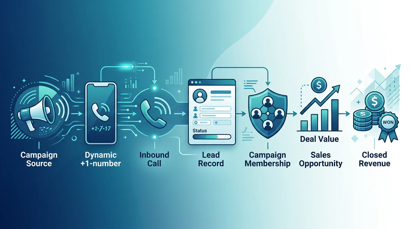 Call attribution path from campaign to revenue