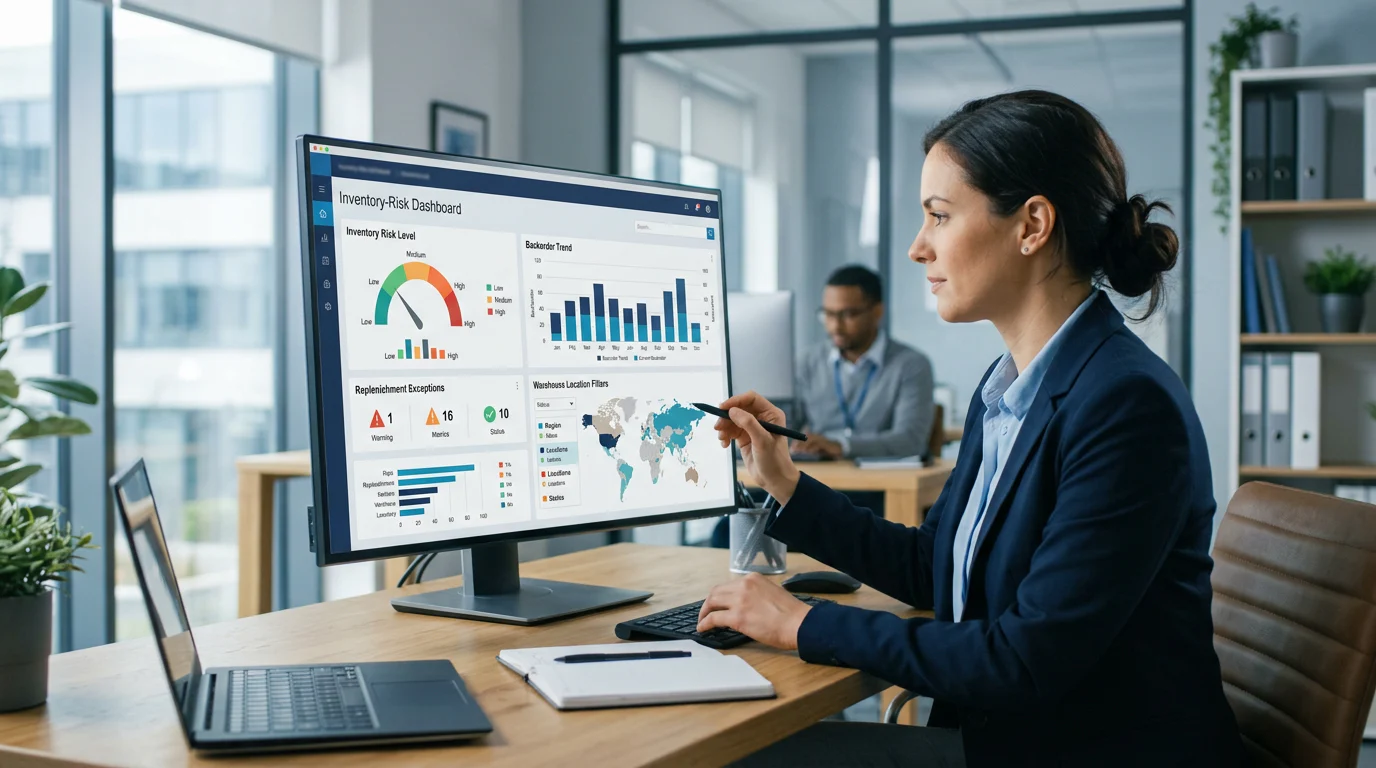 Inventory risk dashboard for sales operations