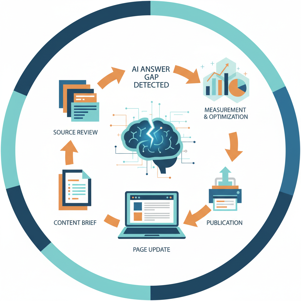 AI visibility action workflow