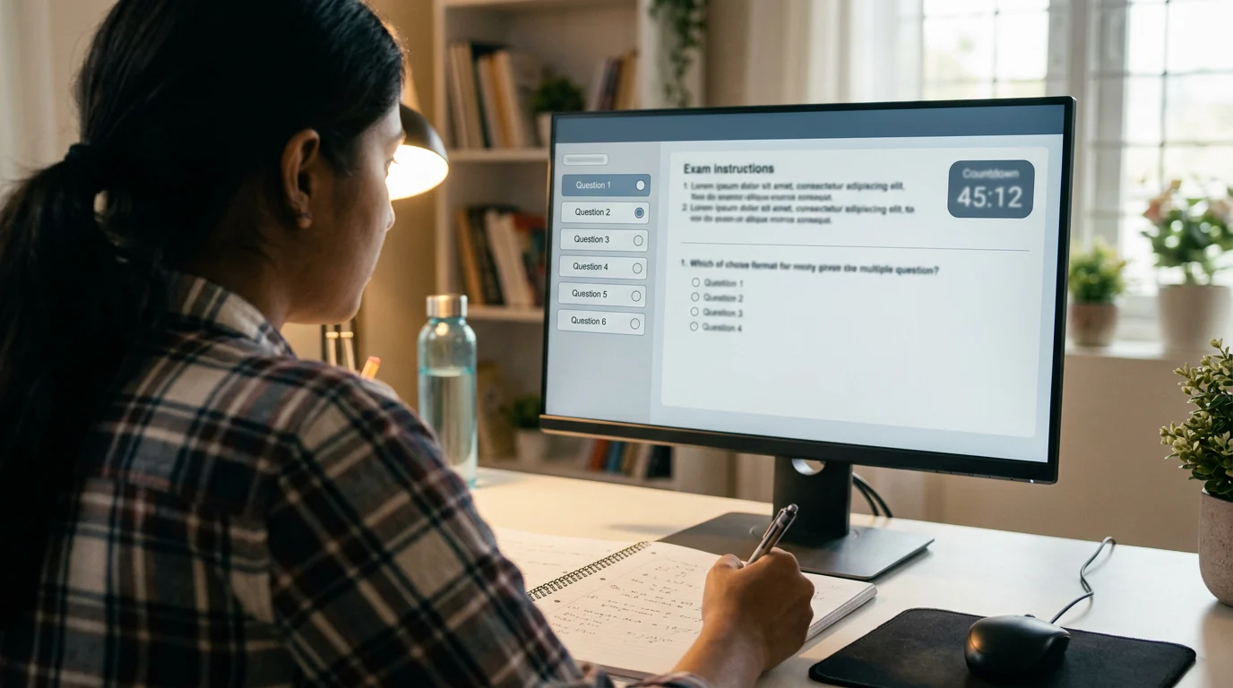 Generic CBT mock test instructions screen