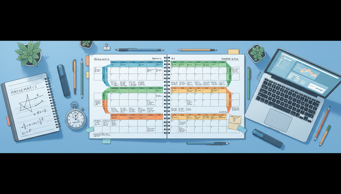 Two track study timeline for IIT-JAM primary exam and CUET-PG backup