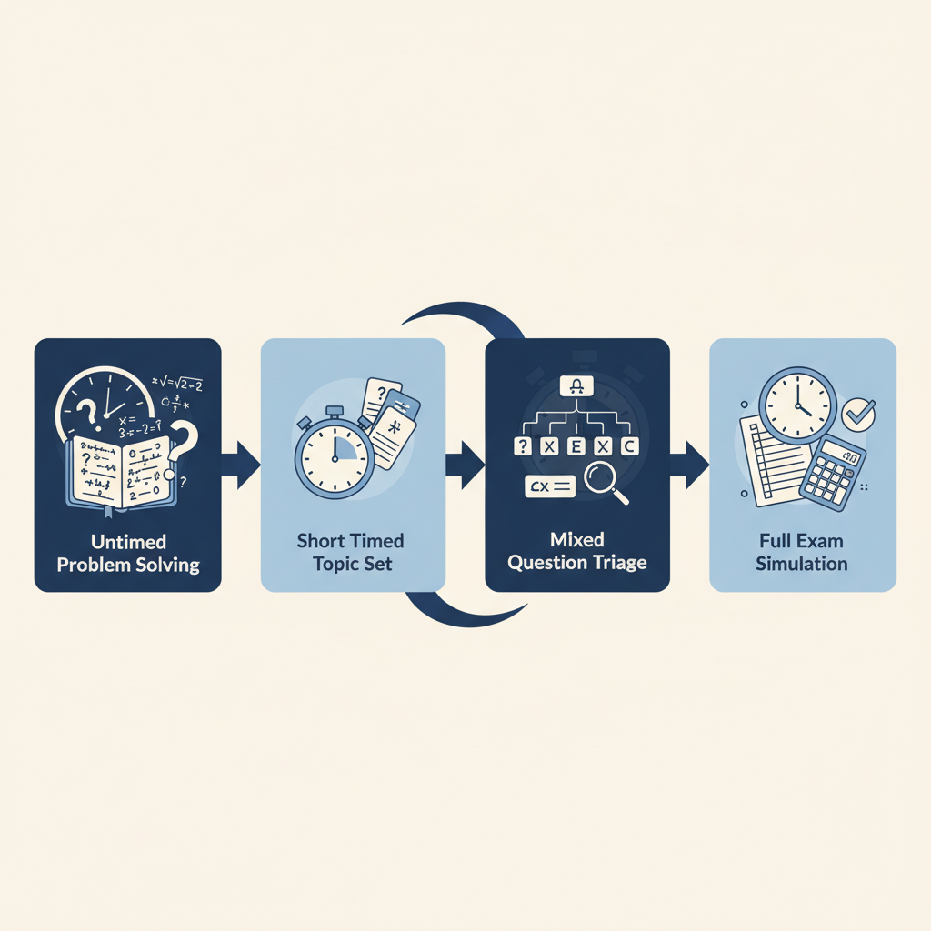 Four-stage mathematics practice progression