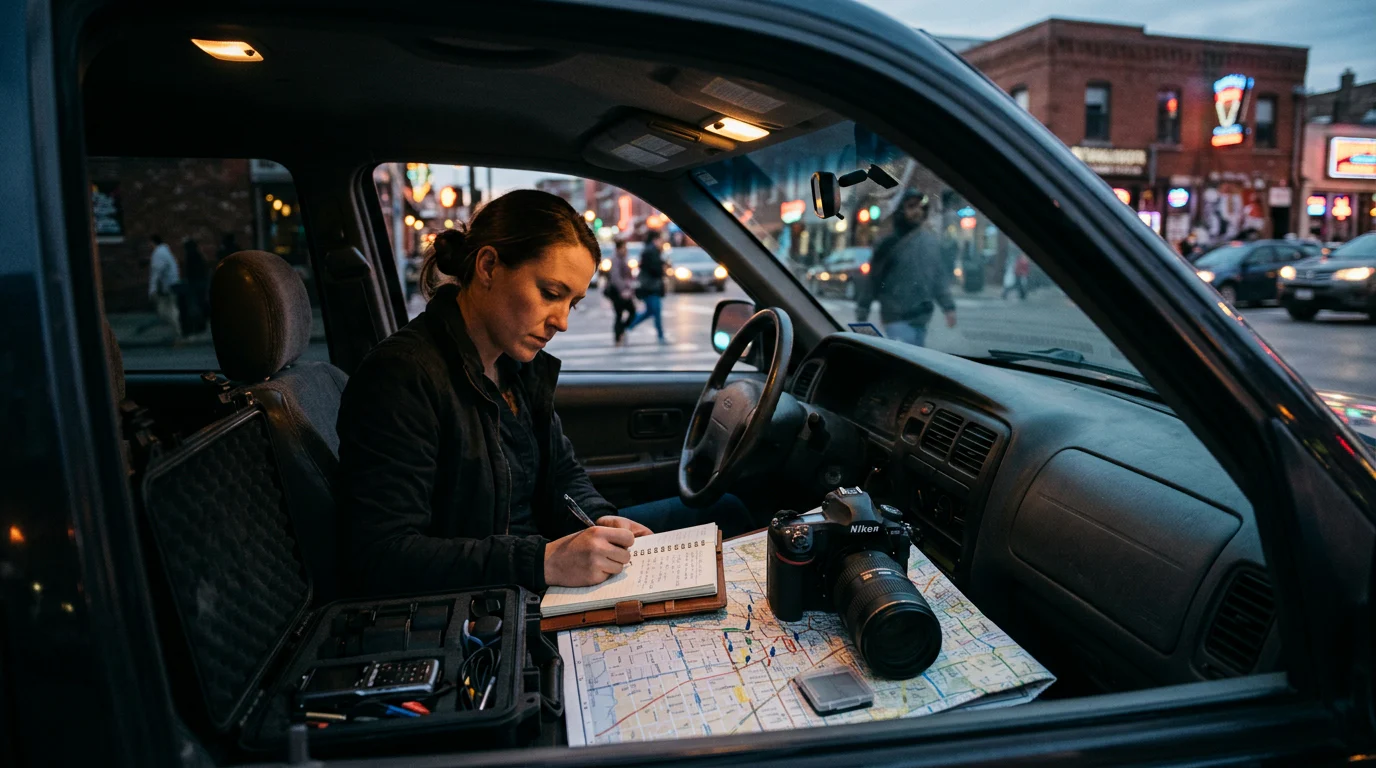 Investigator preparing a surveillance plan