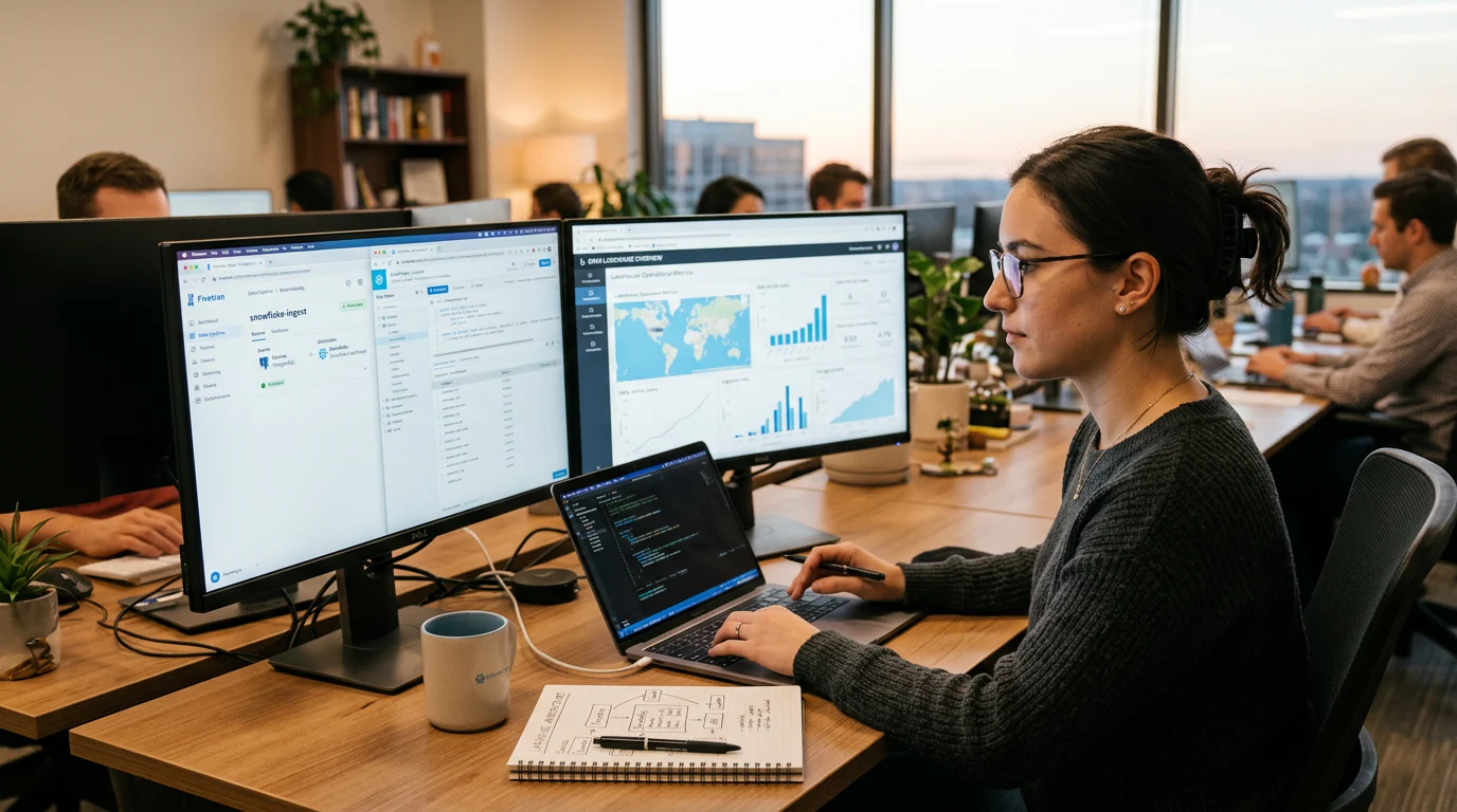 Analytics learner building a Fabric pipeline in a sandbox